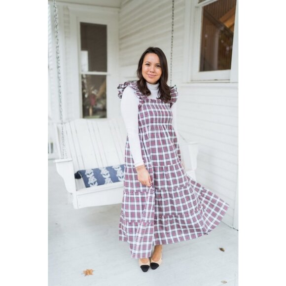 💕HILL HOUSE💕 Ellie Nap Dress ~ Multi-Color Tartan Plaid Print Large - Picture 8 of 16